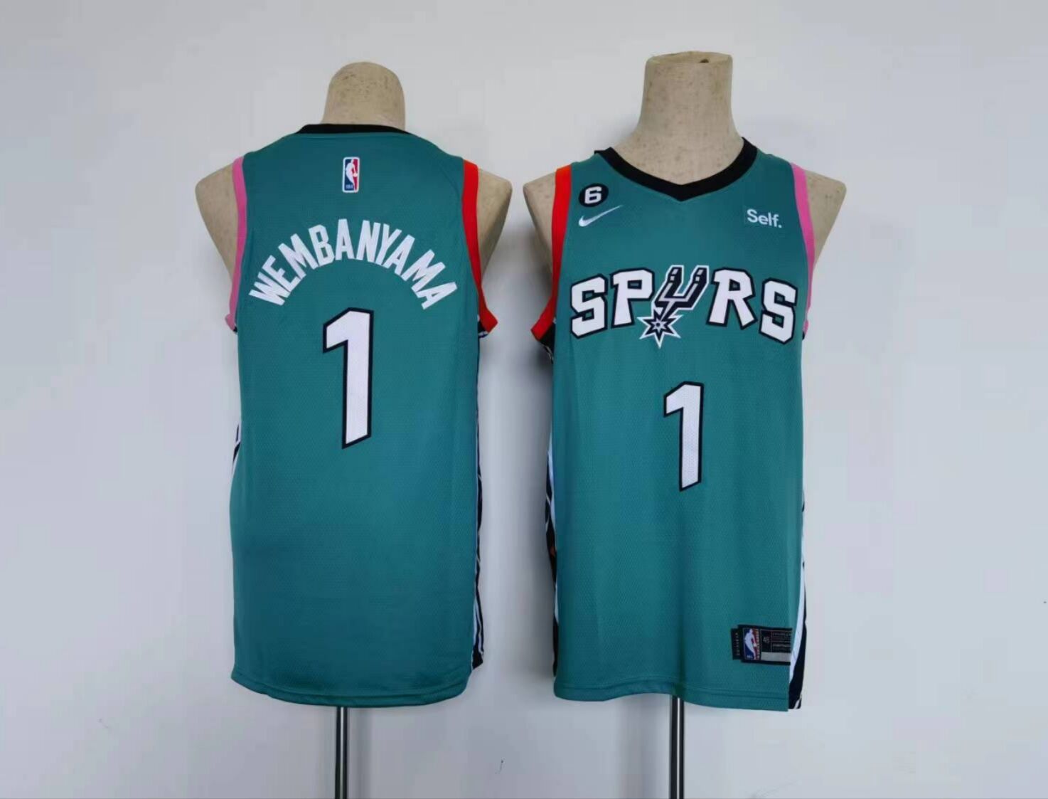 Men San Antonio Spurs #1 Wembanyama Nike Green City Edition Swingman NBA Jersey->san antonio spurs->NBA Jersey